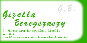 gizella beregszaszy business card