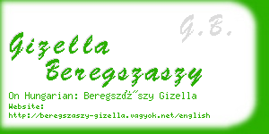 gizella beregszaszy business card